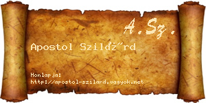 Apostol Szilárd névjegykártya