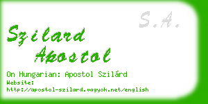 szilard apostol business card